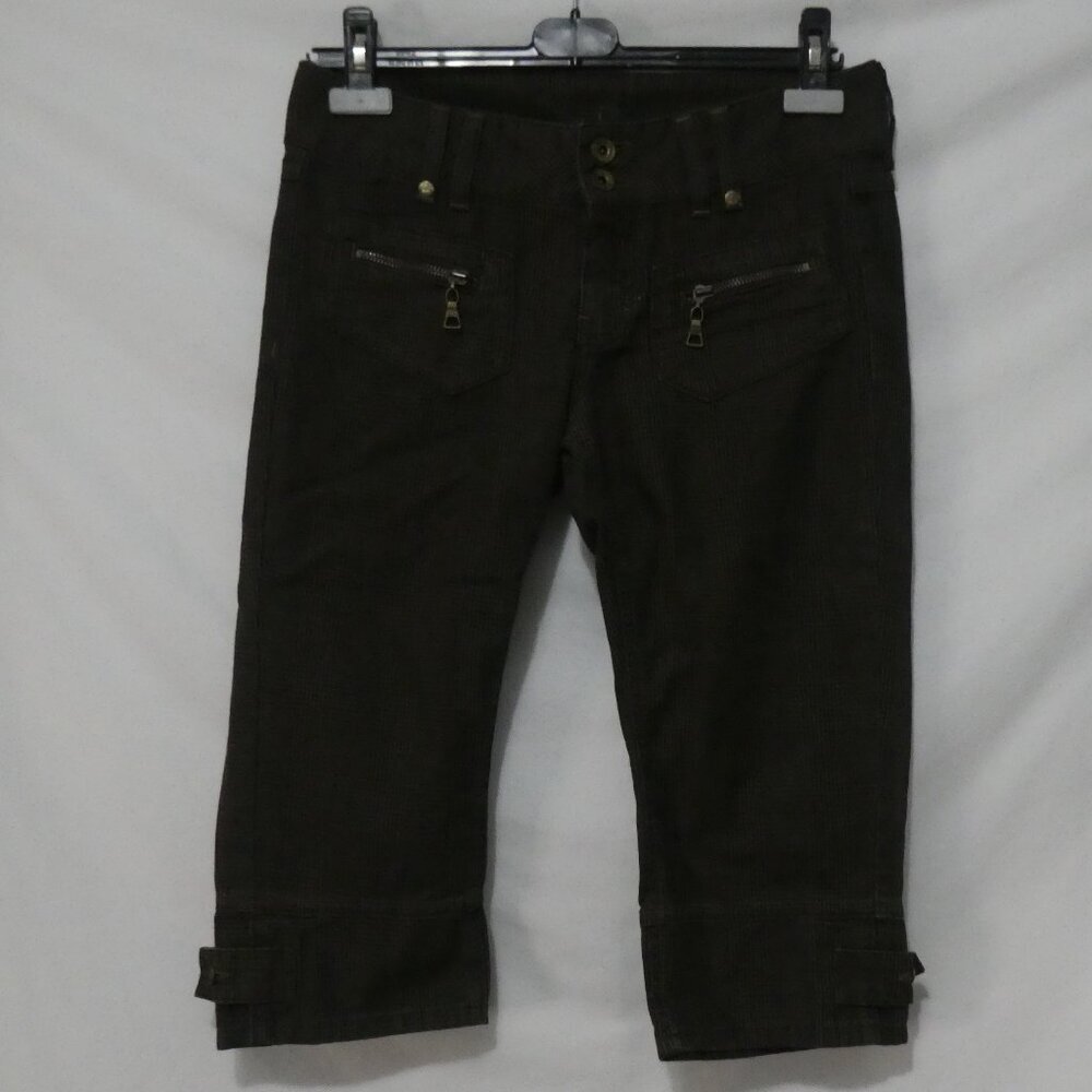 ESPRIT DENIM, size 6, plaid shorts, zip up pockets